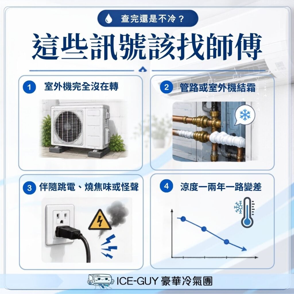 查完冷氣還是不冷?出現這些訊號就該找師傅專業排查