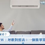 冷氣噸數怎麼看？直接看 kW：坪數對照表＋一個簡單算法，買冷氣不買錯